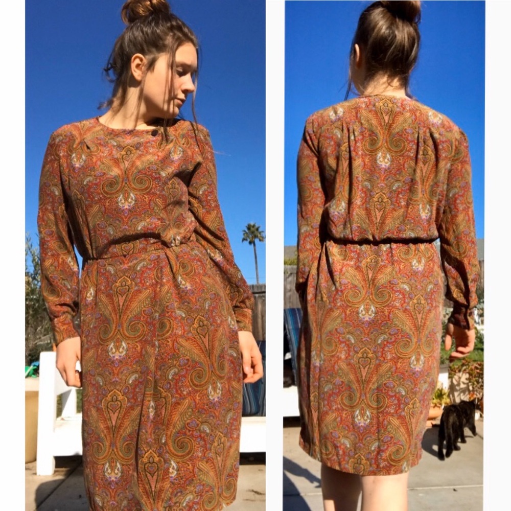 Silk Liz Claiborne 70’s vintage dress
